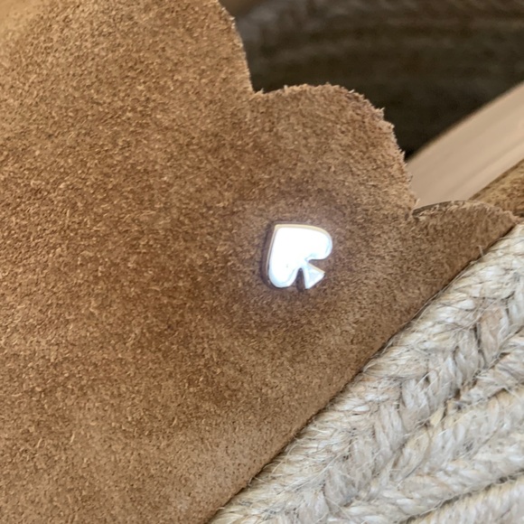 Kate Spade Toby Tan Suede Wedge Sandals. - Picture 3 of 10